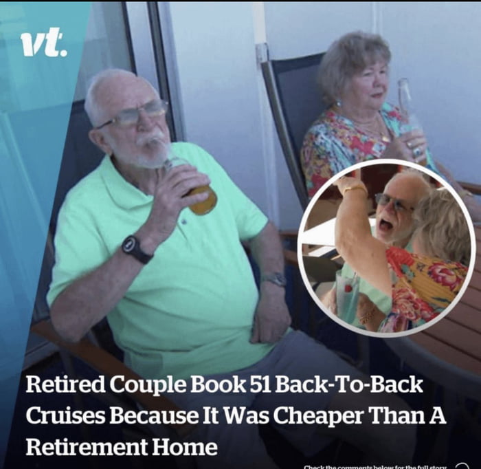 Retired Couple Book 51 Back To Back Cruises Because It Was Cheaper Than A Retirement Home