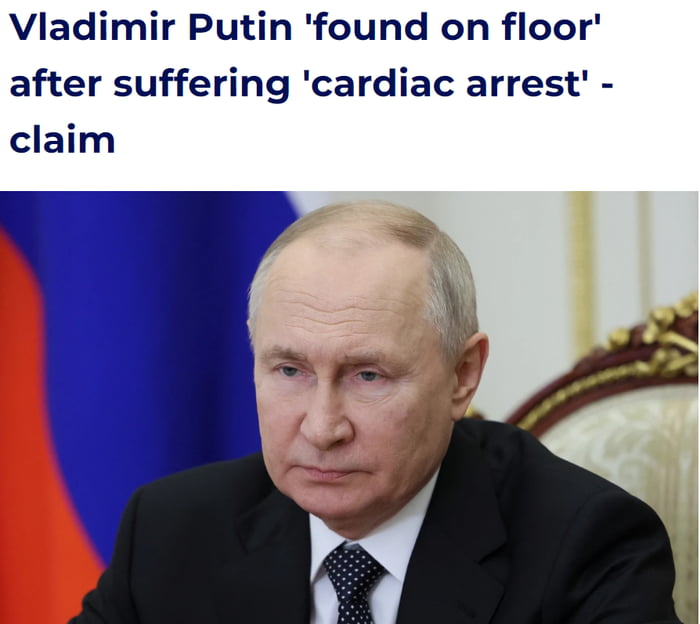 Vladimir Putin found on floor after suffering cardiac arrest claim