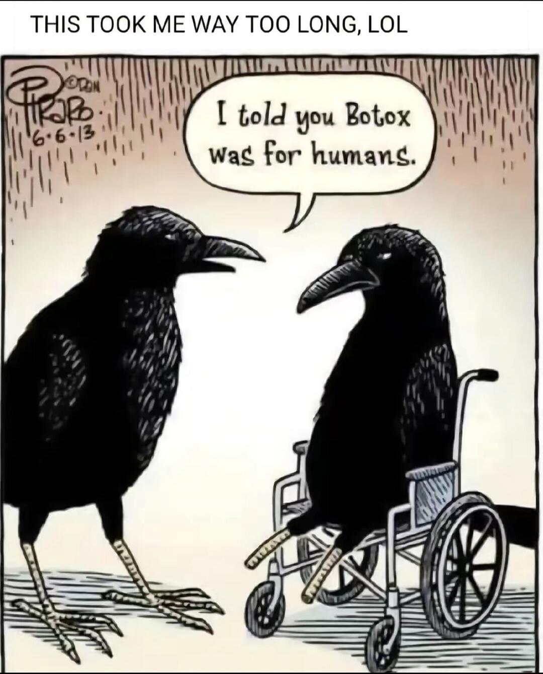 THIS TOOK ME WAY TOO LONG, LOL
I told you Botox was for humans.