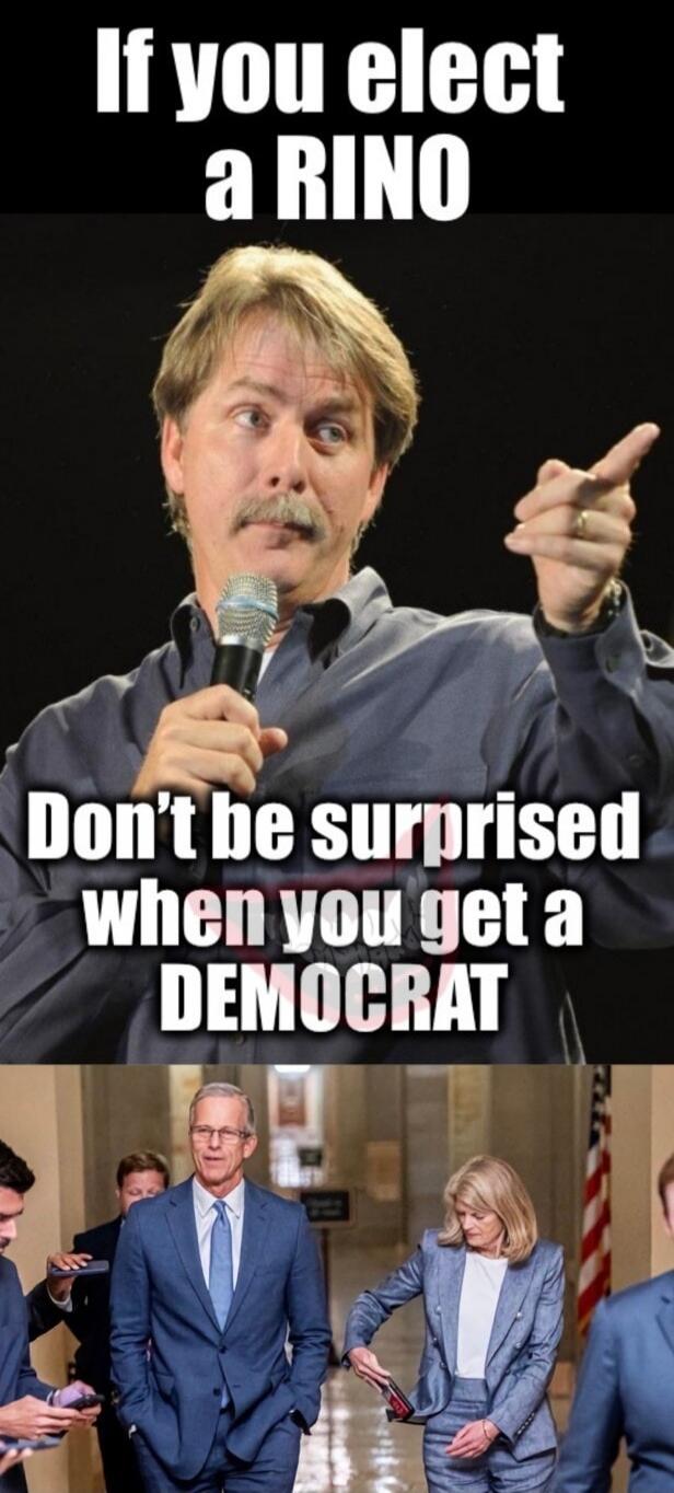 If you elect a RINO Don't be surprised when you get a DEMOCRAT