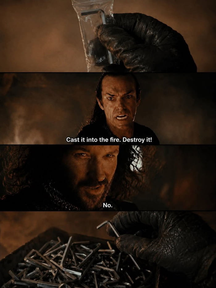 Cast it into the fire. Destroy it! No.
