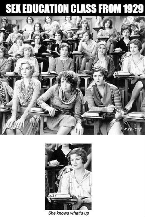 SEX EDUCATION CLASS FROM 1929 She knows what's up