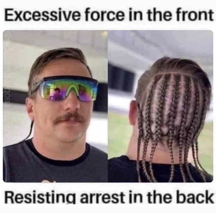 Excessive force in the front Resisting arrest in the back