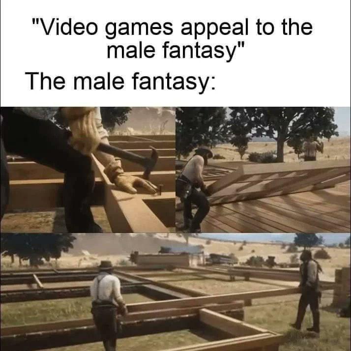 Video games appeal to the male fantasy The male fantasy