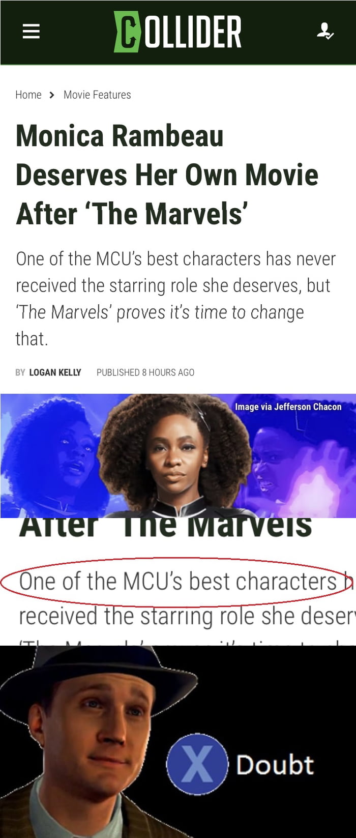 11113 fome Movie Fe Monica Rambeau Deserves Her Own Movie After The Marvels One of the MCUs best characters has never received the starring role she deserves but The Marvels proves its time to change that LOGAN KELLY ATler One of the MCUs best charactersh received the starring role she deser