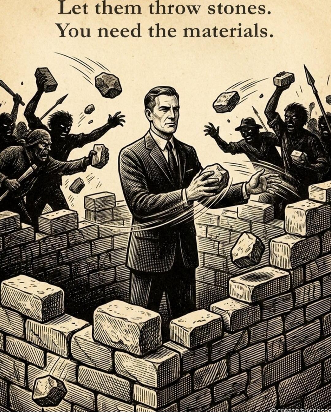 Let them throw stones. You need the materials.