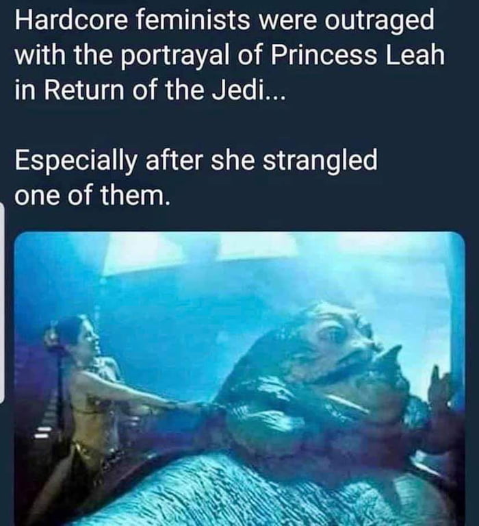 5 1o ool W a a1 I TS SR Nl U L i gYo Lo with the portrayal of Princess Leah in Return of the Jedi Especially after she strangled one of them