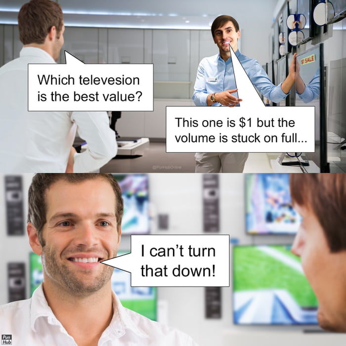 Which television is the best value? This one is $1 but the volume is stuck on full... I can't turn that down!