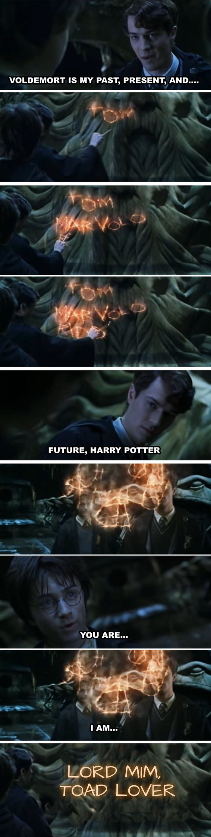 L VOLDEMORT IS MY PAST PRESENTAND W P YOU ARE