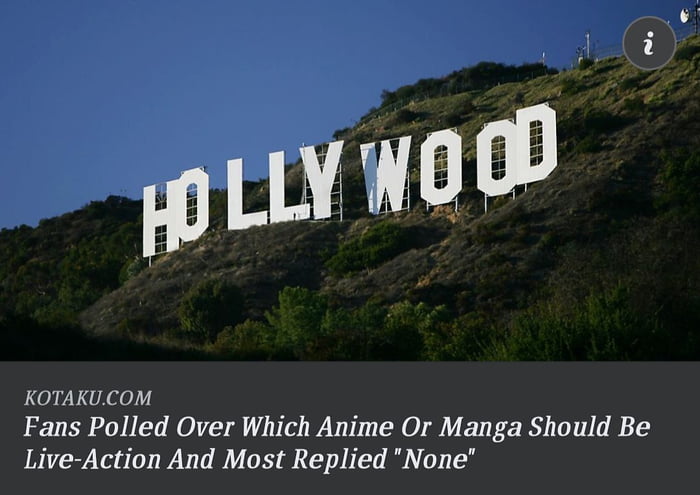 KOTAKUCOM Fans Polled Over Which Anime Or Manga Should Be Live Action And Most Replied None
