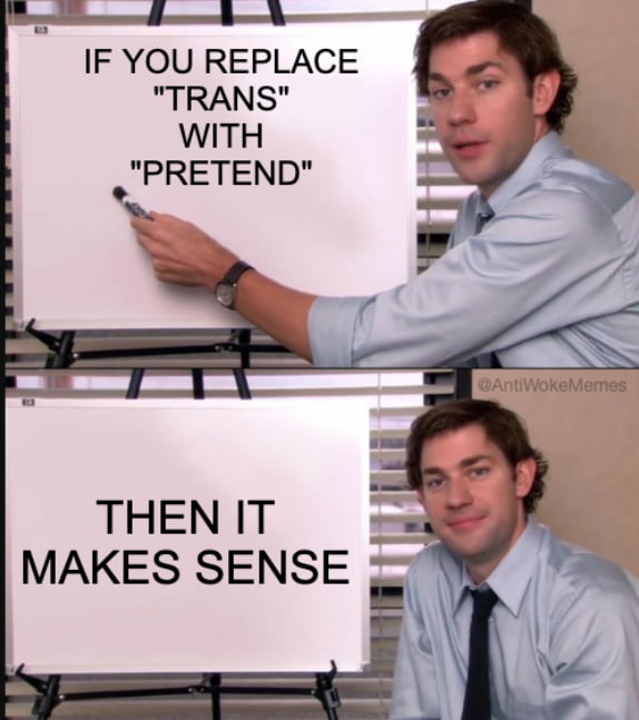 IF YOU REPLACE TRANS WITH o PRETEND