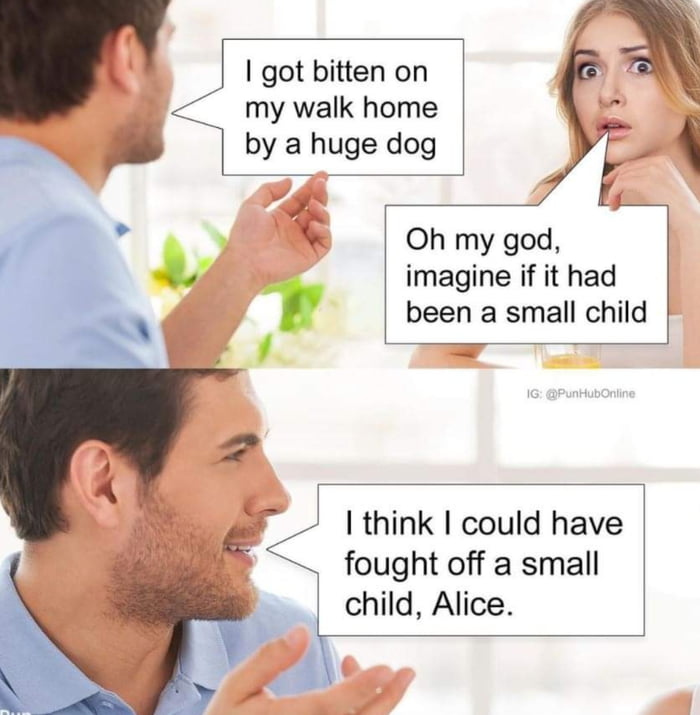 4 got bitten on my walk home bya huge dog f o B Oh my god s imagine if it had been a small child fought off a small kt L