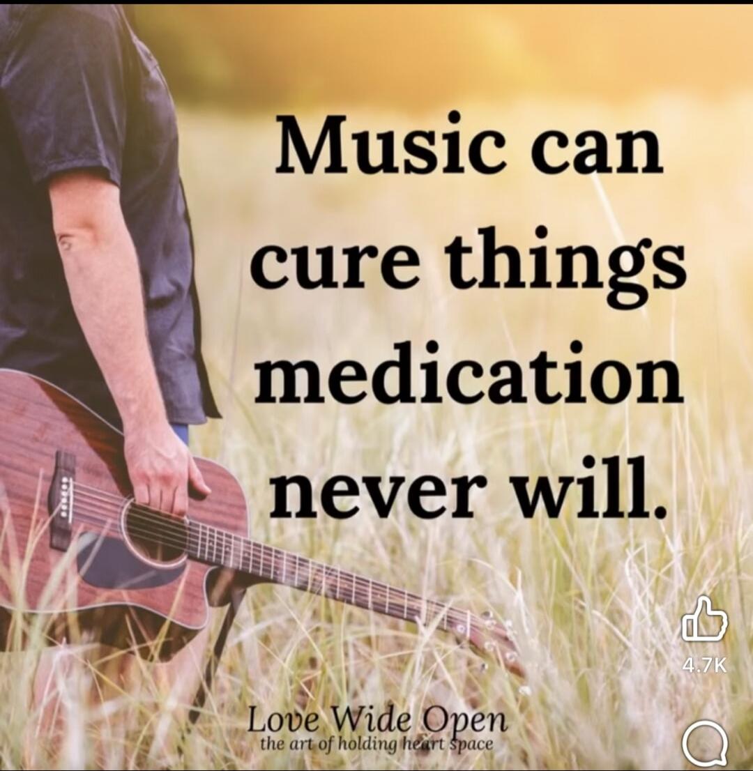 Music can cure things medication never will. Love Wide Open the art of holding heart space