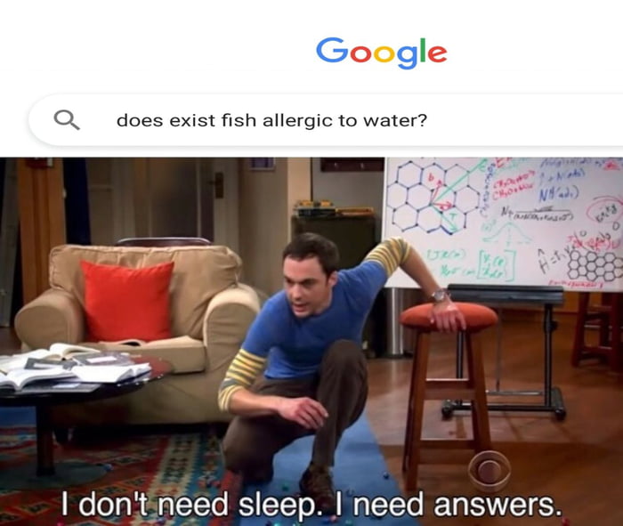 Google fish allergic to water dontneed sleep need answers