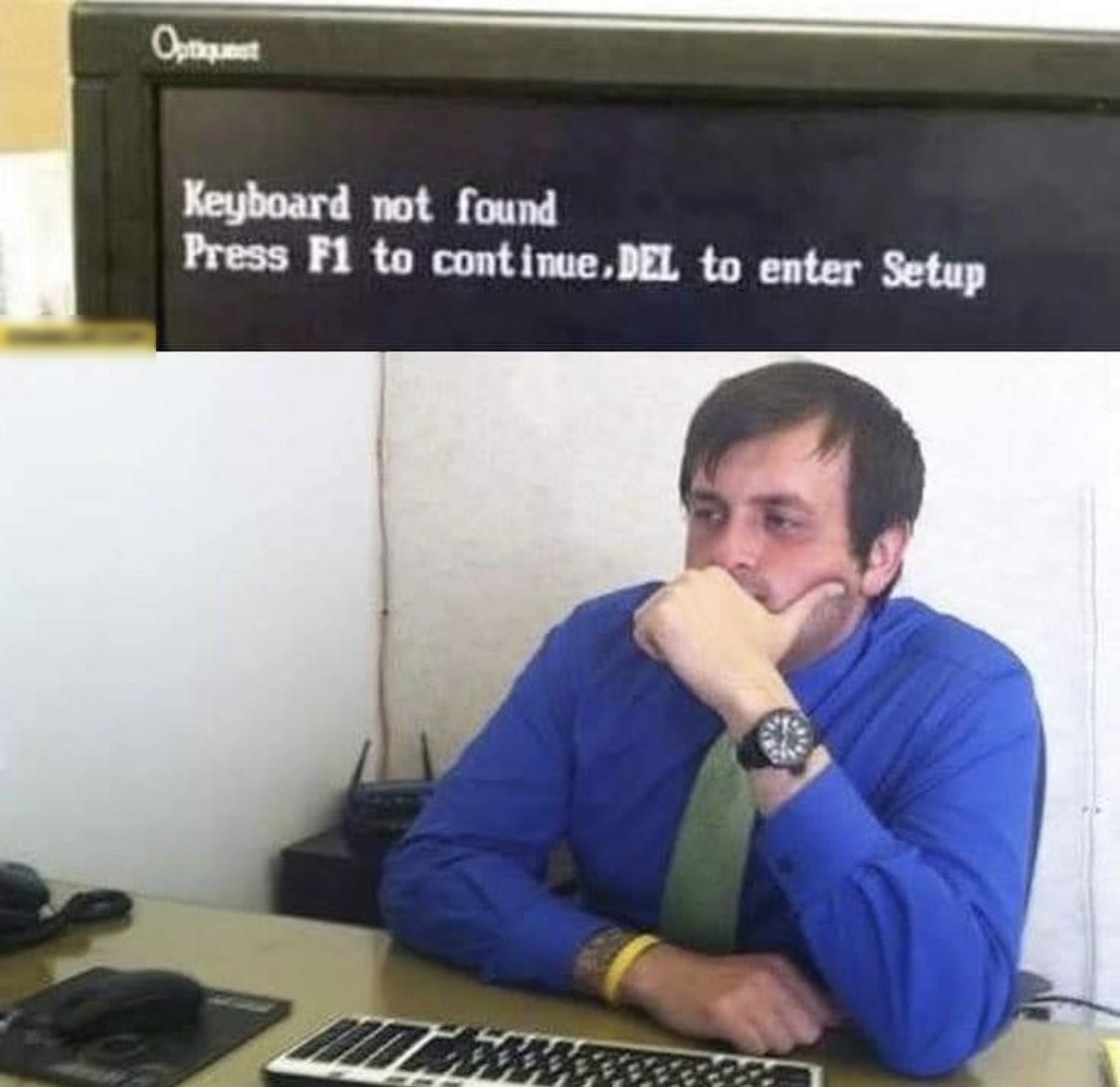 Ovorpme Keyboard not found Press F1 to continueDEL to enter Setup