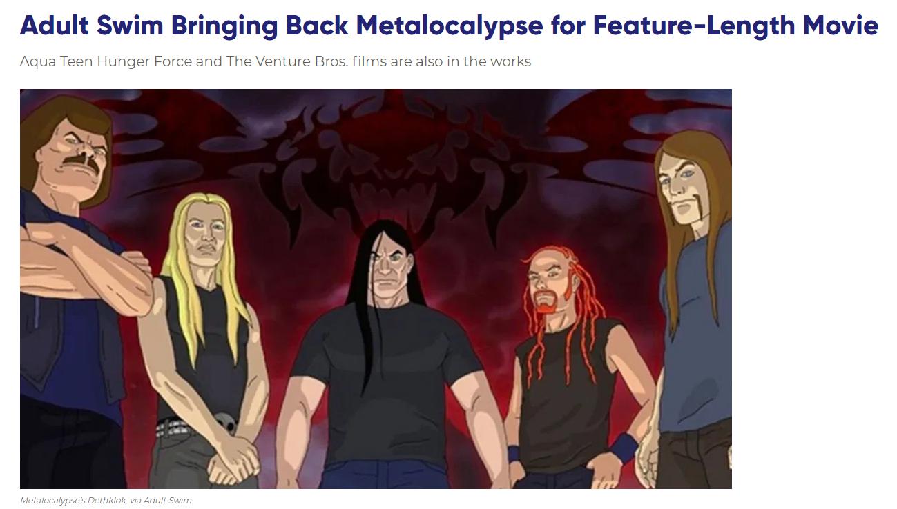 Adult Swim Bringing Back Metalocalypse for Feature Length Movie 1 Hunger Force and Tl u sfilmsarea N ks