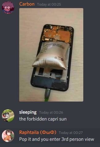 E sleeping oot the forbidden capri sun la Todayat 0027 8 Pop itand you enter 3rd person view