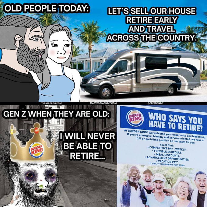 __u GEN Z WHEI WILL NEVER AR RETIRE