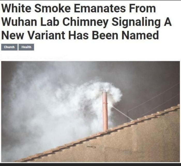 White Smoke Emanates From Wuhan Lab Chimney Signaling A New Variant Has Been Named Erm