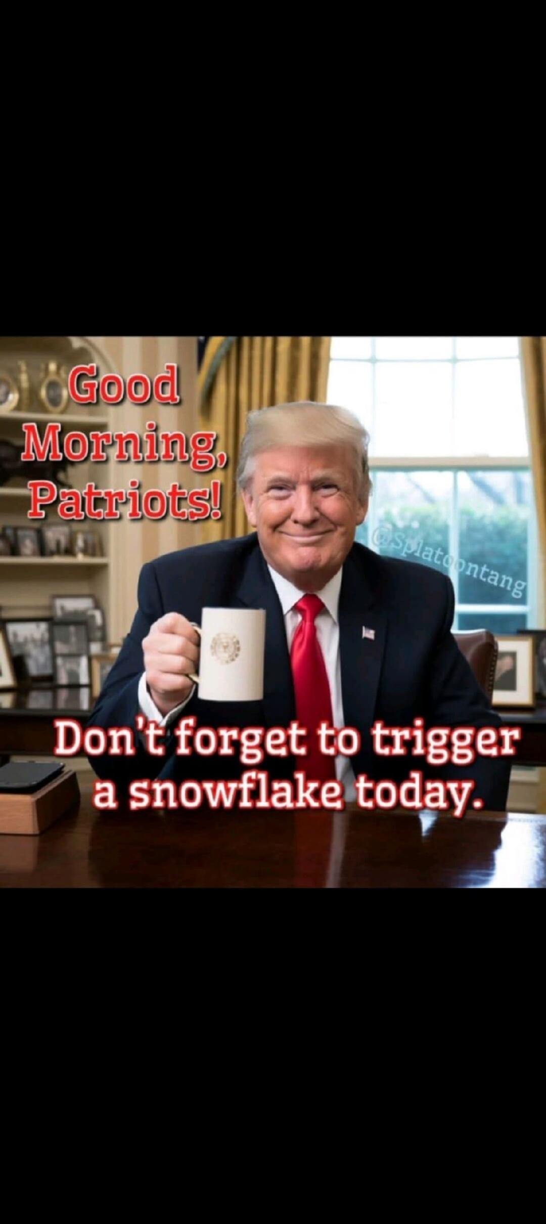 Good Morning, Patriots! Don't forget to trigger a snowflake today. @Splatoontang