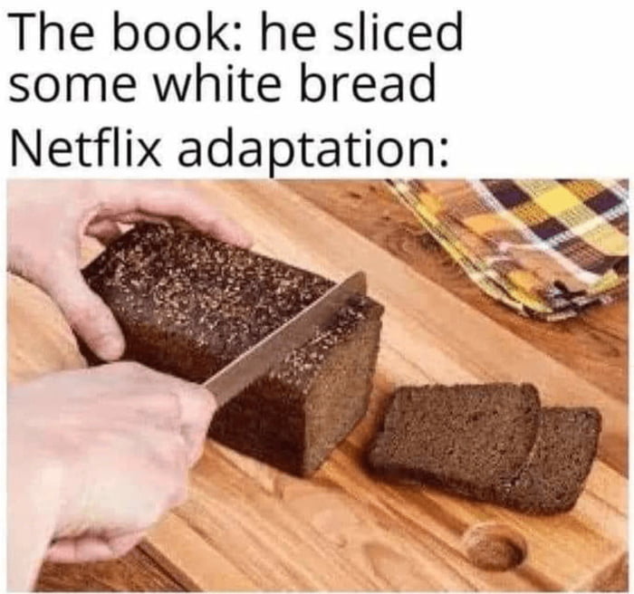 The book he sliced some white bread Netflix adaptatlon e
