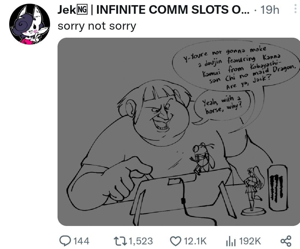 Jekid INFINITE COMM SLOTS O 19h sorry not sorry 192k