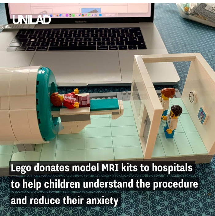 Lego donates model MRI kits to hospitals to help children understand the procedure 3 and reduce their an xiety f Y xO ADHD SH