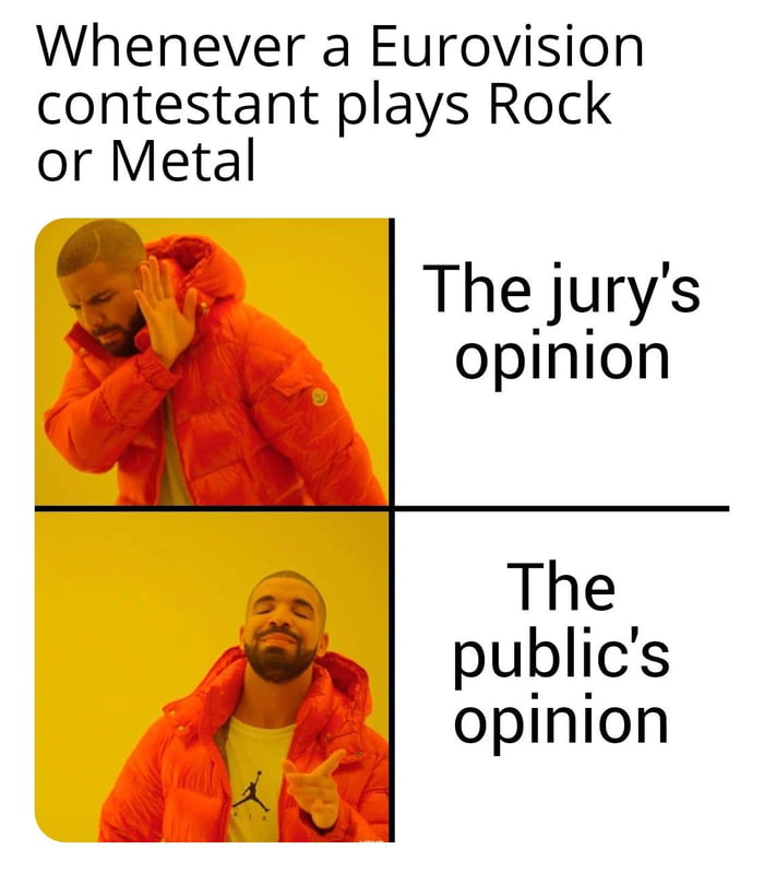 Whenever a Eurovision contestant plays Rock or Metal The jurys opinion The publics opinion