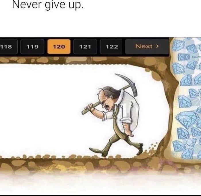 Never give up