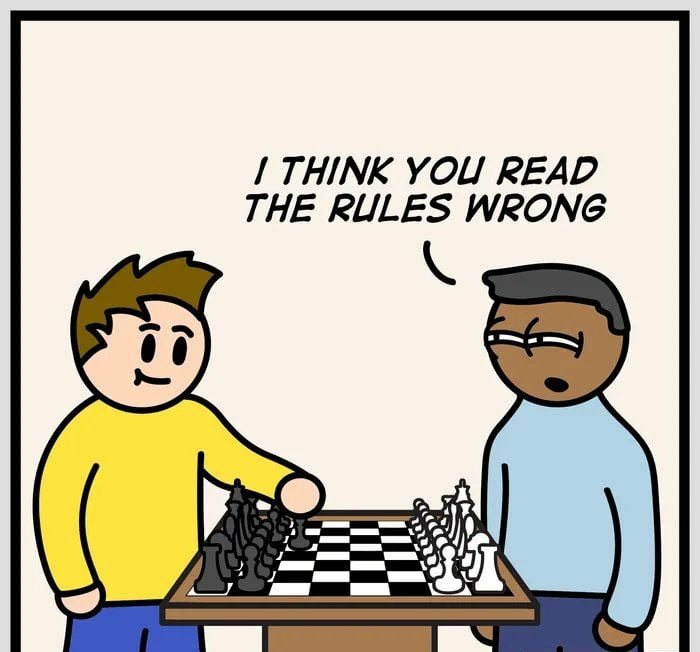 THINK YOU READ THE RULES WRONG