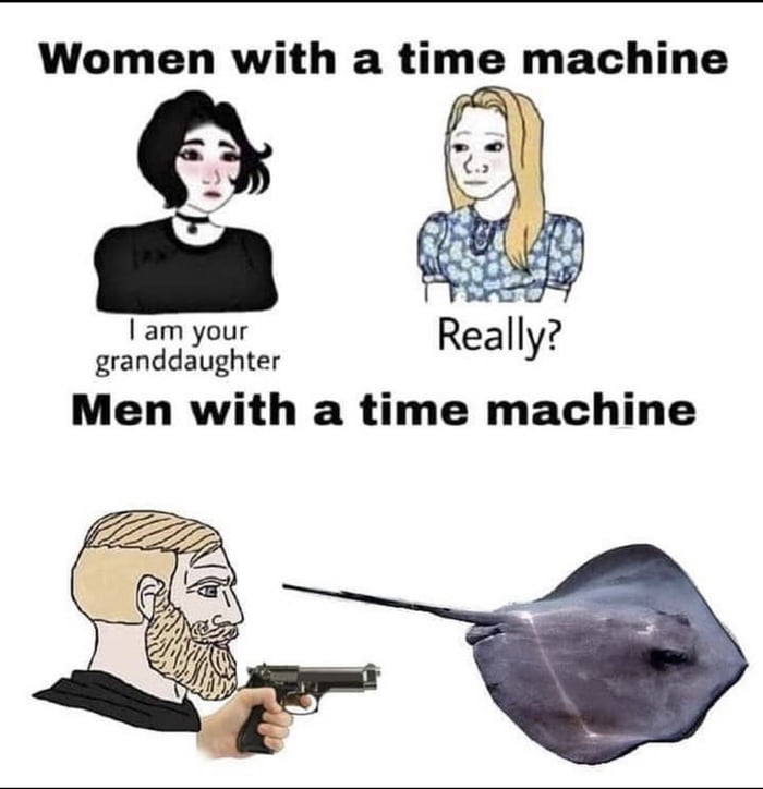 Women with a time machine am your Really granddaughter Men with a time machine