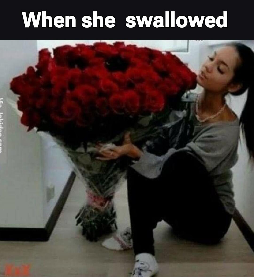 When she swallowed