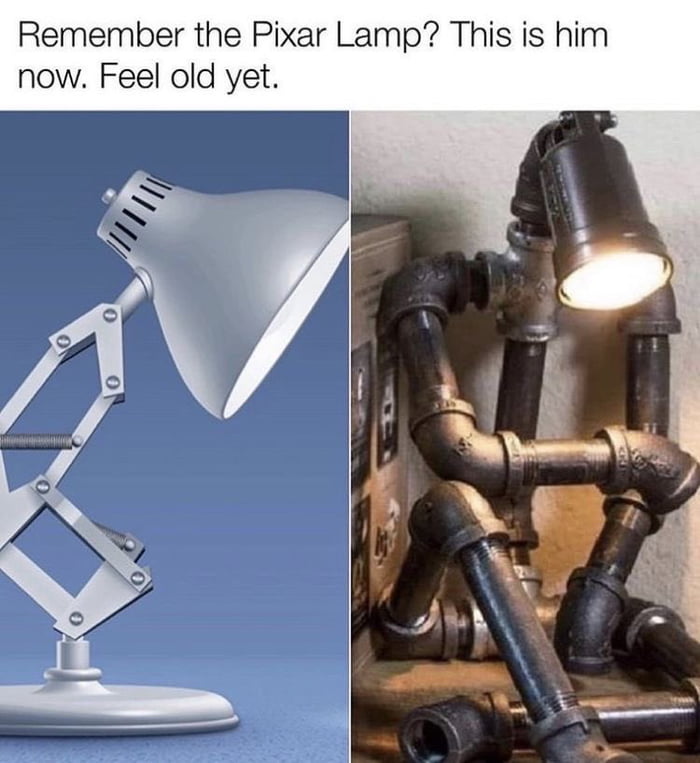 Remember the Pixar Lamp This is him now Feel old yet