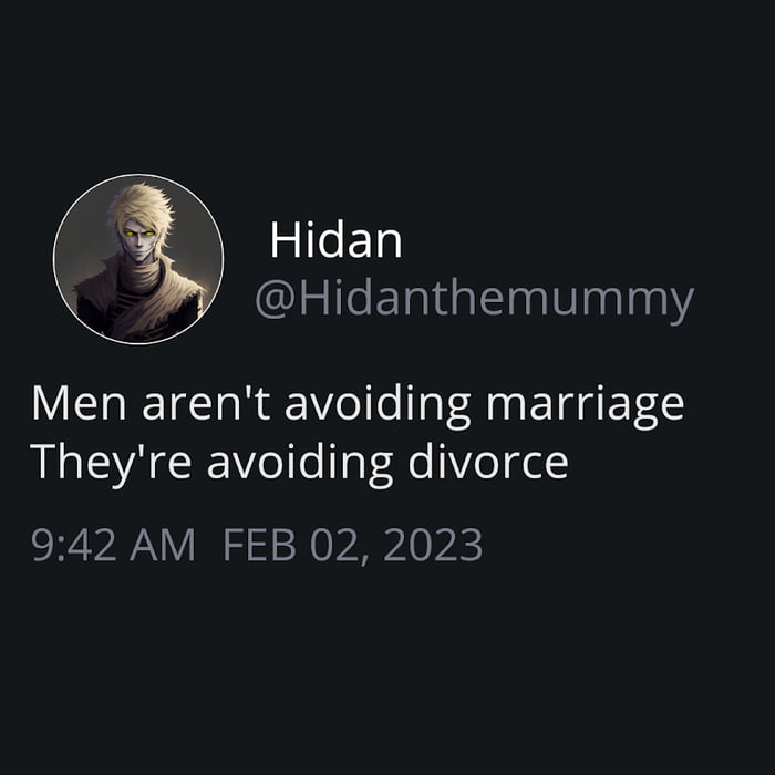 Hidan Hidanthemummy I IETdTaRaE Vel loa Ans ETAR EY L Theyre avoiding divorce 942 AM FEB 02 2023