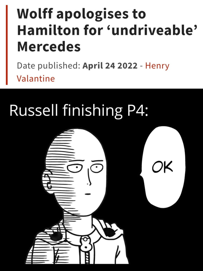 Wolff apologises to Hamilton for undriveable Mercedes Date published April 24 2022 Henry Valantine Russell finishing P4