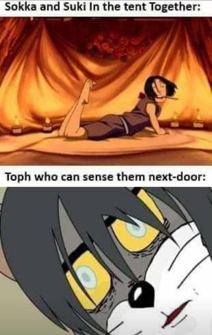 Sokka and Suki In the tent Together