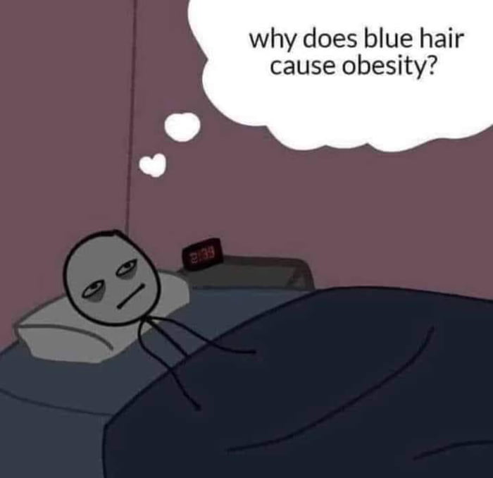 why does blue hair cause obesity