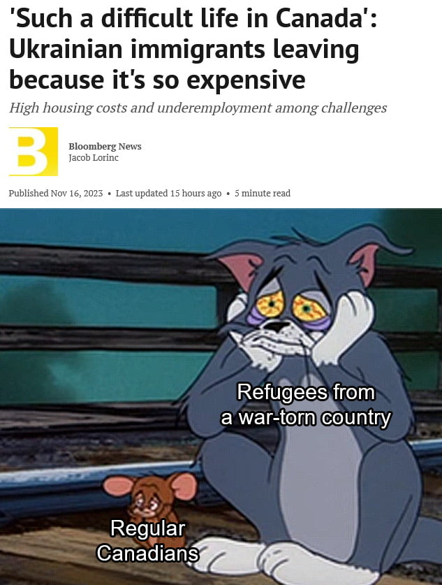 uch a difficult life in Canada Ukrainian immigrants leaving because its so expensive High housing costs and underemployment among challenges Bloomberg News Jacoh 4 Refugeesfrom ERVELEON0 el qlin 35 REITVIETS Canadlansz N