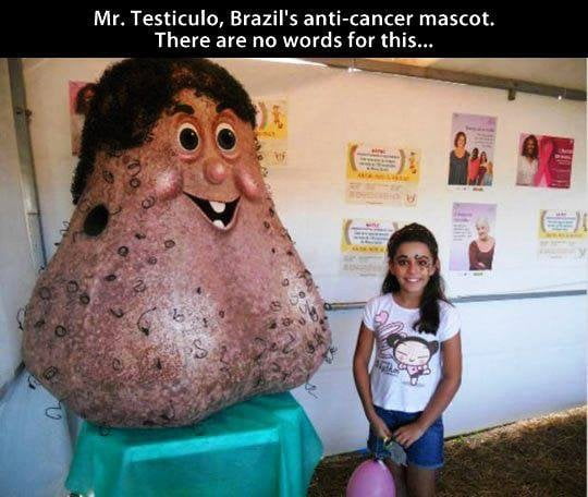 Mr Testiculo Brazils anti cancer mascot There are no words for this