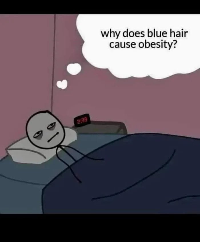 why does blue hair cause obesity