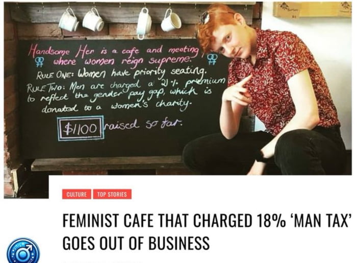 FEMINIST CAFE THAT CHARGED 18 MAN TAX GOES OUT OF BUSINESS