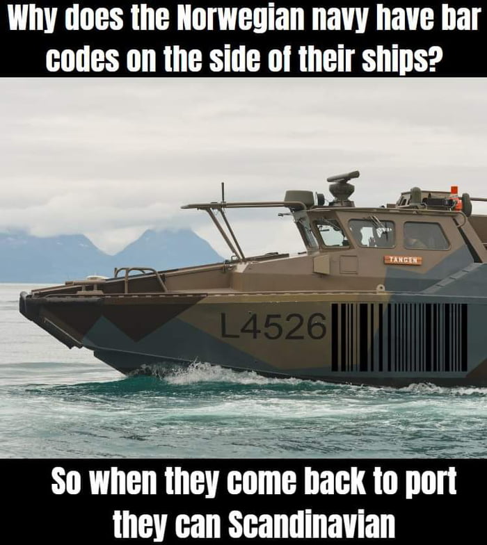 Why does the Norwegian navy have ba codes on the side of their ships S0 when they come back to pol they can Scandinavian