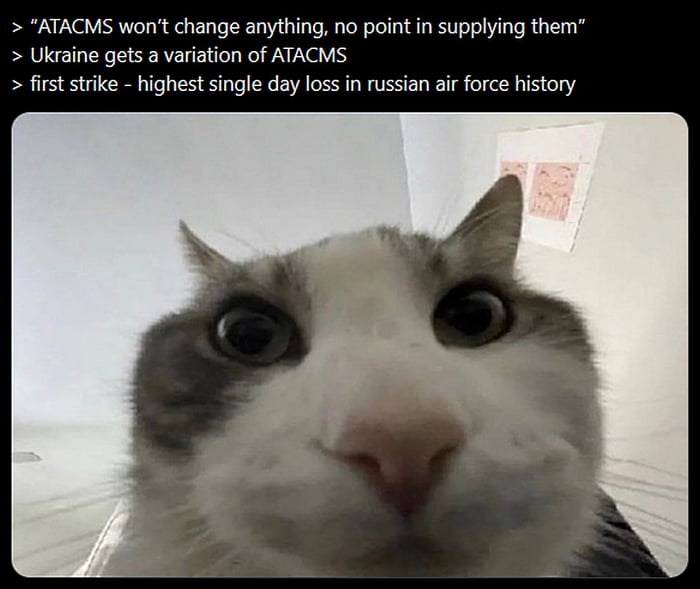 ATACMS wont change anything no point in supplying them Ukraine gets a variation of ATACMS first strike highest single day loss in russian air force history