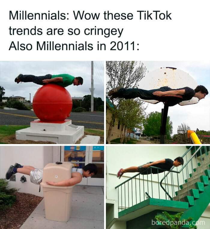 Millennials Wow these TikTok trends are so cringey Also Millennials in 2011