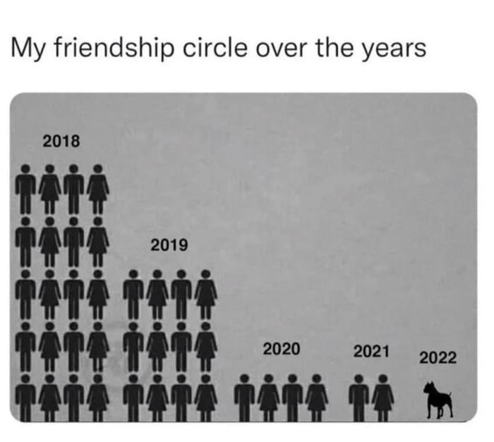 My friendship circle over the years