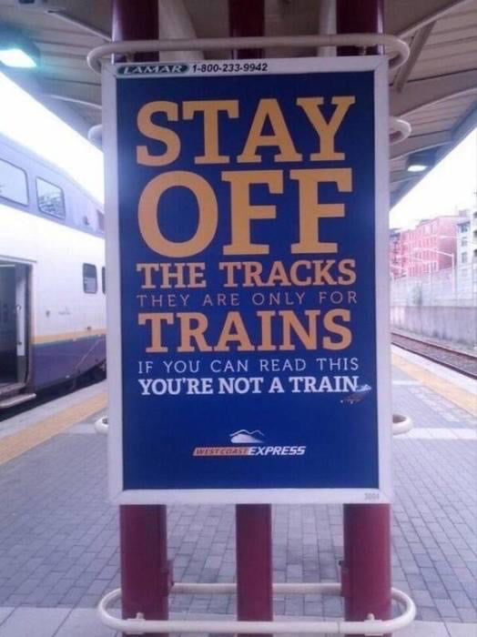 THE TRACKS TRAINS YOU RE NOT A TRAIL