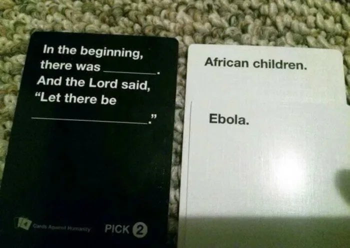 In the beginning African children LT ERTVETS And the Lord CET gy Let there be Ebola