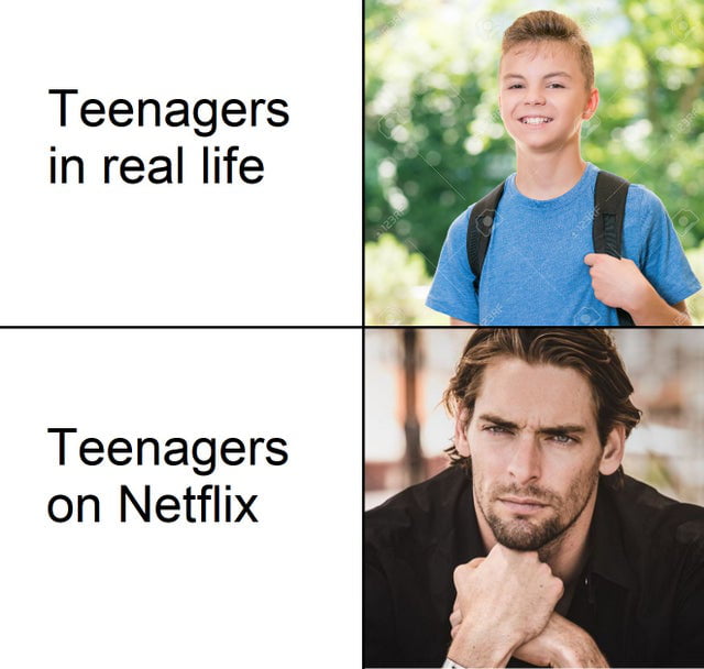 Teenagers in real life Teenagers on Netflix