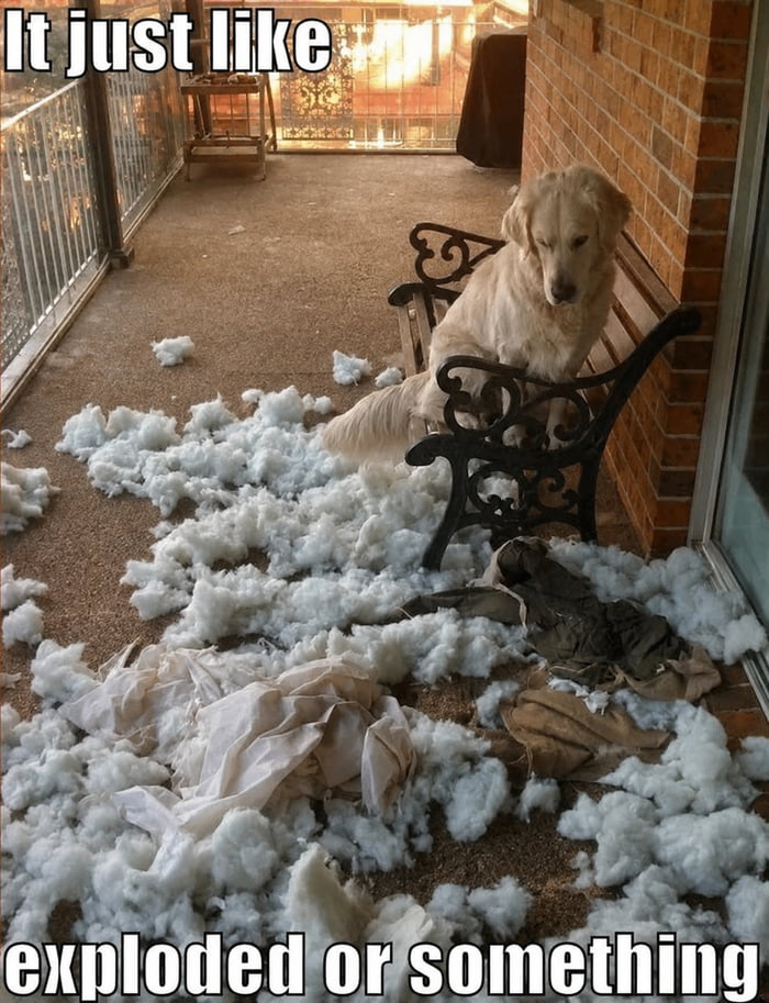 It just like exploded or something