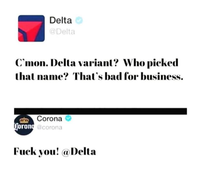 Delta Cmon Delta variant Who picked 1e Thats bad for by Corona florong Fuck you Delta